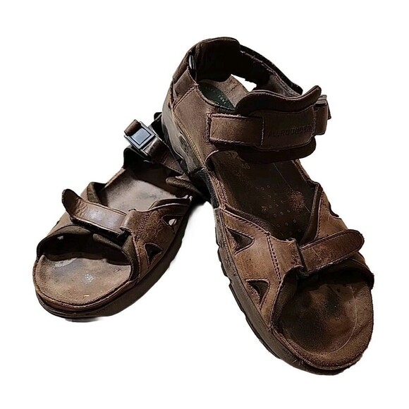 Mephisto Sandals Mens 13 M‎ Leather Alligator Brown Climasole Comfort Portugal